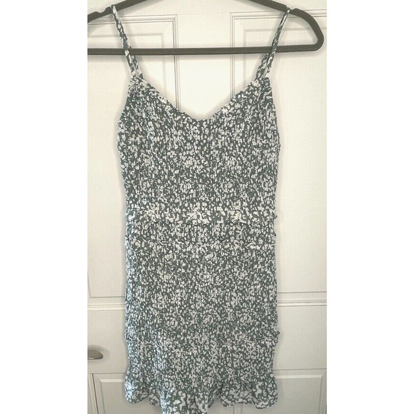 Abercrombie & Fitch Women's Small Smocked Mini Dress Stretch Animal Print - Picture 1 of 12